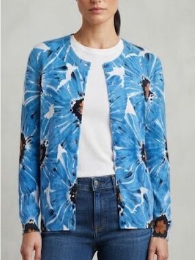 WD.NY Light Blue Knit Cardigan M